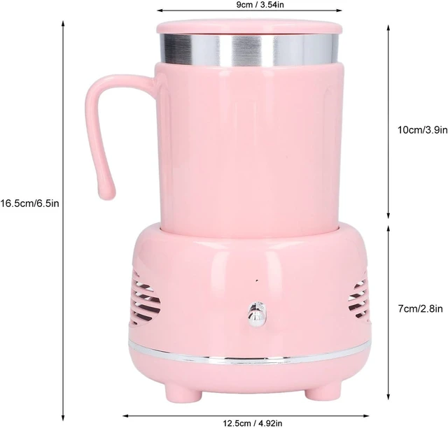 Alt view image 6 of 7 - Asixxsix Cup Warmer Cooler, OneButton Fast Cooling Heating Desktop Cup Warmer, Electric Cooler with Curved Handle USB Powered, for Office Home Party Beach (Pink)
