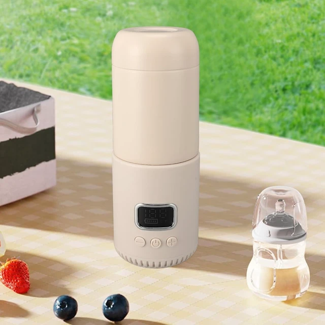 Alt view image 2 of 7 - Portable Milk Warmer, USB Rechargeable 55 Fast Heating 400ML Large Capacity with 10000mAh Battery, for Outdoor Travel