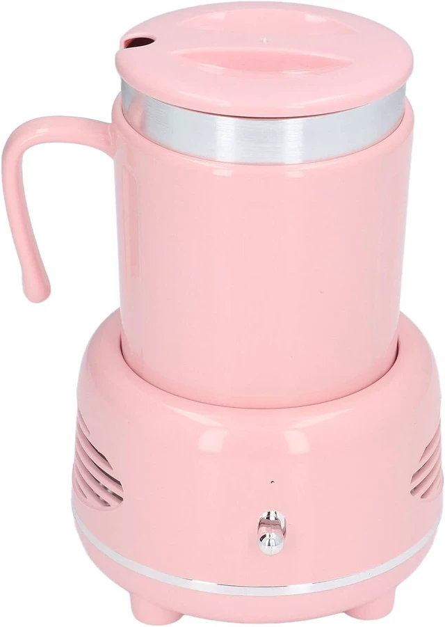 Alt view image 2 of 7 - Cooler Warmer Cup, Electric Desktop Cup Warmer and Cooler with Dual Mode, Fast Heating Cooling for Coffee Beer Wine, Aluminum Body Nonslip Base for Home Office Car (Pink)