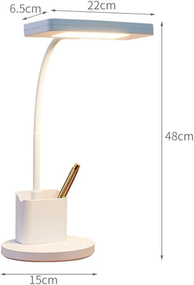Alt view image 5 of 7 - Study Lamp Pen Holder Dimmable Reading USB Chargeable and Pluggable Dual Use Desk