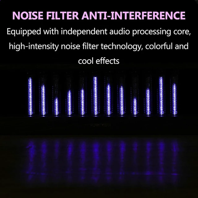 Alt view image 6 of 7 - Sound Pickup Spectrum Lamp, Pickup Spectrum Light, Music Spectrum Visualizer with 7 Preset Modes and 240 Full-Color LED Beads, Cyberpunk Lighting Atmosphere, for Parties, Games, Entertainment