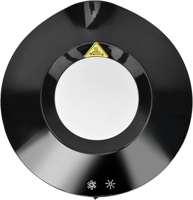 Alt view image 3 of 7 - USB Powered Dual Purpose Coaster, USB Coffee Cup Warmer and Cooler Mat, Heats or Cools Drinks with USB Power for Office Home Use, ABS Insulated Drink Coaster (Black)