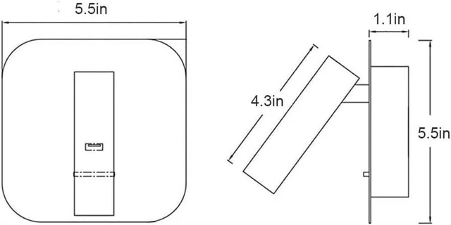 Alt view image 3 of 7 - Bedroom Focused Reading Light with Spotlight Wall Lamp USB Charging Port and Switch for Living