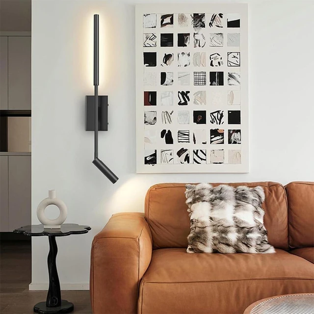 Alt view image 7 of 7 - Rechargeable Rotatable Wall Lamp with Remote Control - 2 Flame Dimmable 4W+5W Cordless USB Reading Light, Warm White Adjustable Battery Bedside Lamps - Set of 2