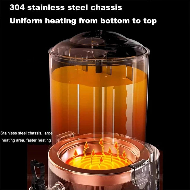 Alt view image 3 of 7 - Electric Chocolate Melting Machine, Commercial Hot Chocolate Dispenser, Heating Range 30°C ~-90°C, for Hotels Restaurants Bakeries Cafes(10L)