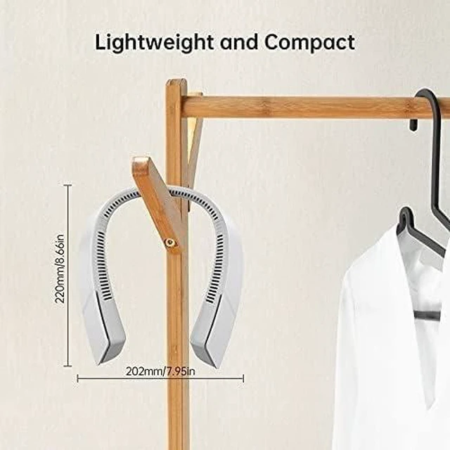Alt view image 2 of 4 - Portable Neck Fan Neck Hanging Fans, Portable Rechargeable Fan Hand Free Sport Fan,3 Speeds