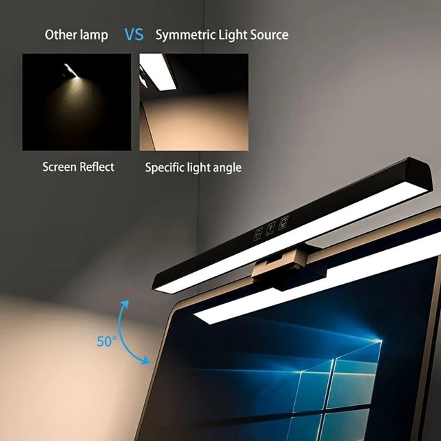 Alt view image 5 of 7 - Modern Sn Eye Protection 5W Computer Monitor Hanging Lamp Laptop Dormitory Clip Timing Function Dimming