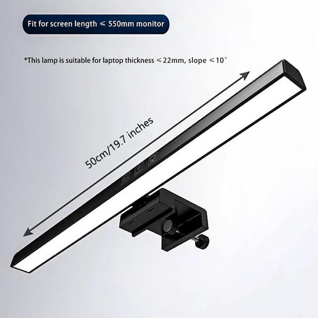 Alt view image 6 of 7 - Modern Sn Eye Protection 5W Computer Monitor Hanging Lamp Laptop Dormitory Clip Timing Function Dimming