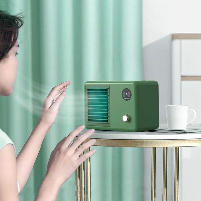 Alt view image 4 of 7 - Desktop Air Humidifying Fan Movable Cooling Fan Air Coolers USB Small Fans for Office