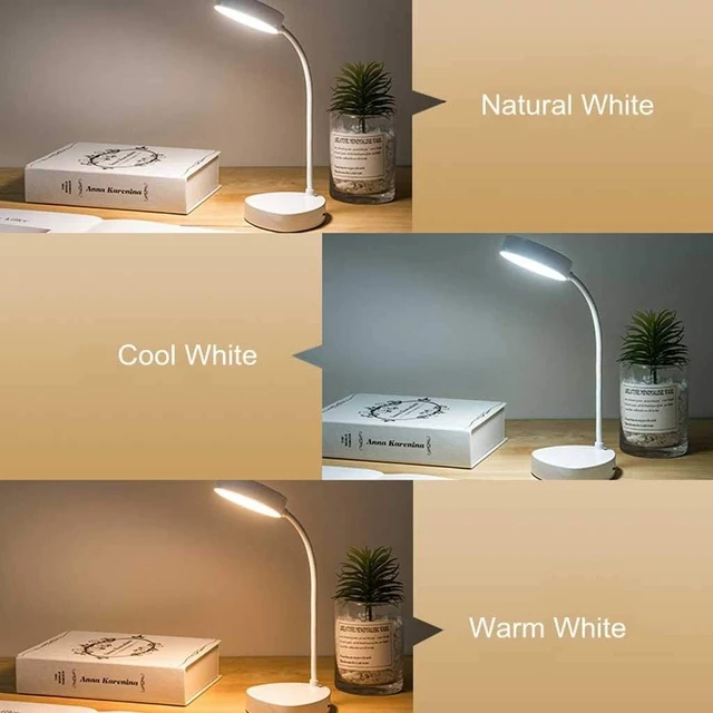 Alt view image 3 of 7 - Portable USB Rechargeable Led Folding Desk Lamp Eye Protection Touch Dimming Working Reading Table Lamp Led Light 3 Colors