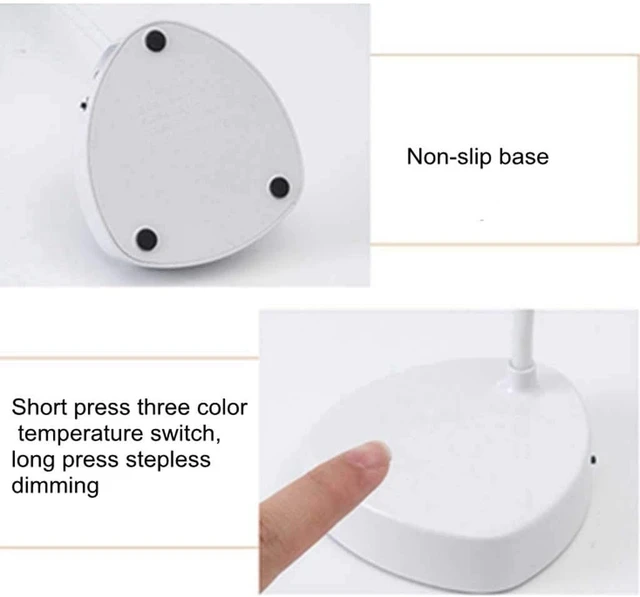 Alt view image 6 of 7 - Portable USB Rechargeable Led Folding Desk Lamp Eye Protection Touch Dimming Working Reading Table Lamp Led Light 3 Colors