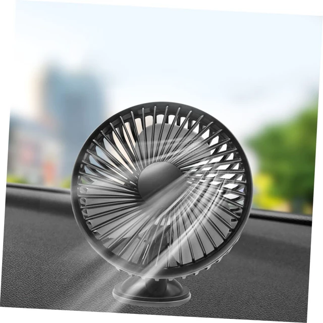 Alt view image 4 of 7 - Angoily 3 pcs USB Rechargeable Portable Mini Electric Car Fan Low Noise Adjustable Rotation for Cooling Cars and More Black