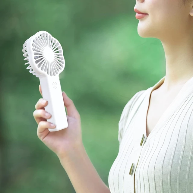 Alt view image 3 of 3 - USB Fan Adjustable Release Summer Heat Low Power Consumption Button Switch Handheld Fan Outdoor Accessory(White)