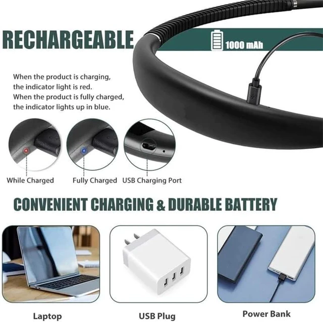 Alt view image 3 of 7 - Neck Reading Light Neck Lights Handsfree Book Light Read Lamp Portable USB Rechargeable Book Lighting (Color : E, Size : As Shown)