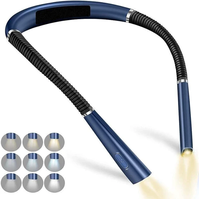 Alt view image 7 of 7 - Neck Reading Light Neck Lights Handsfree Book Light Read Lamp Portable USB Rechargeable Book Lighting (Color : E, Size : As Shown)