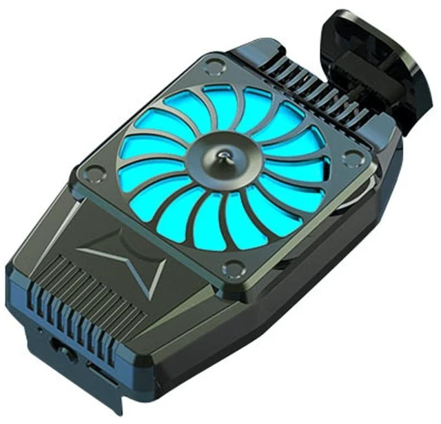 Main image of Phone Cooler Fan Grip For Gaming, USB Cooling Fan Radiator Mobile Game Case For,Smartphone Gaming Lives Videos Protable Phone Cooler, Can Adjustable .(Black)