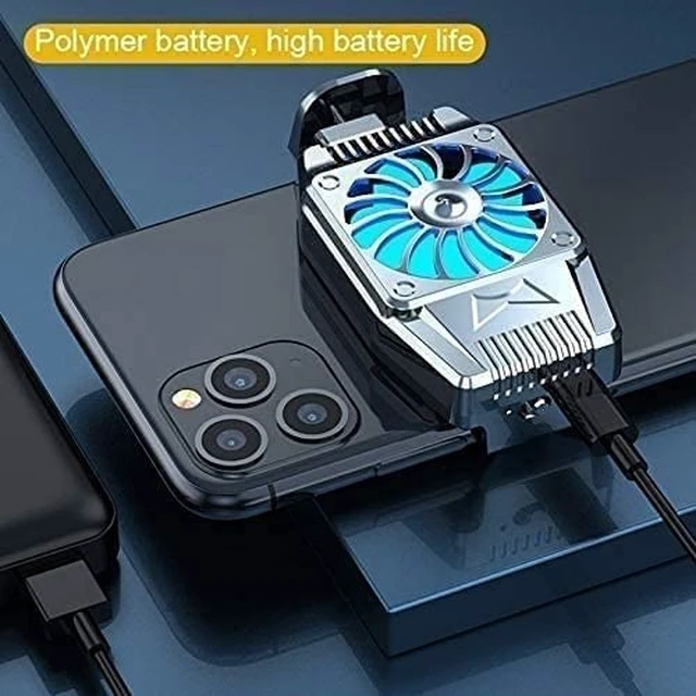 Alt view image 3 of 6 - Phone Cooler Fan Grip For Gaming, USB Cooling Fan Radiator Mobile Game Case For,Smartphone Gaming Lives Videos Protable Phone Cooler, Can Adjustable .(Black)