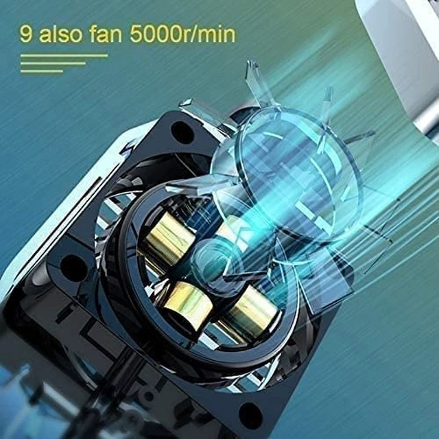 Alt view image 4 of 6 - Phone Cooler Fan Grip For Gaming, USB Cooling Fan Radiator Mobile Game Case For,Smartphone Gaming Lives Videos Protable Phone Cooler, Can Adjustable .(Black)