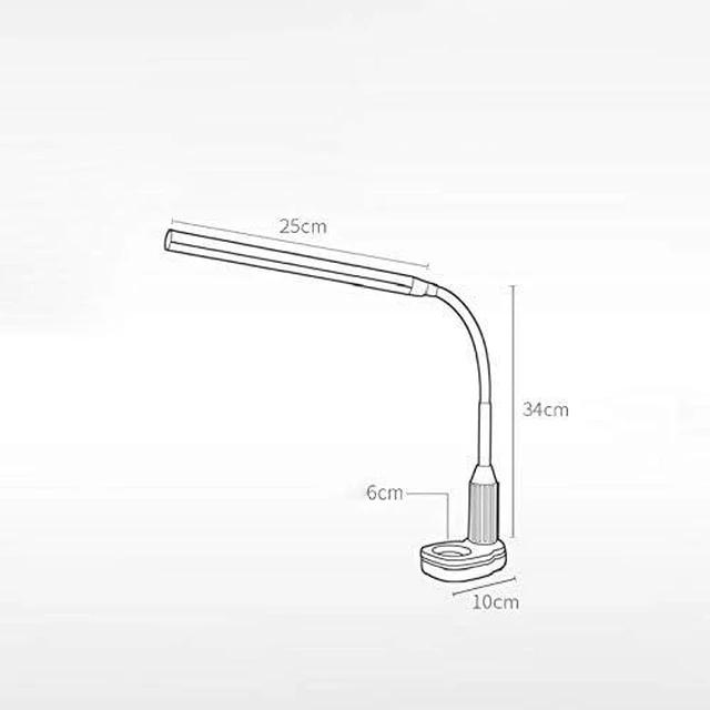 Main image of Small Black Table Lamp Clip Mini Book Clip Touch Stepless Dimming