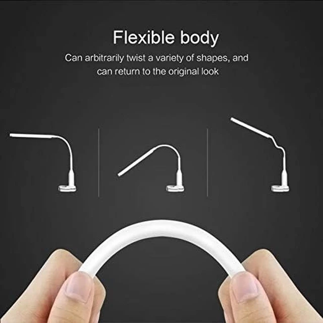 Alt view image 2 of 6 - Small Black Table Lamp Clip Mini Book Clip Touch Stepless Dimming