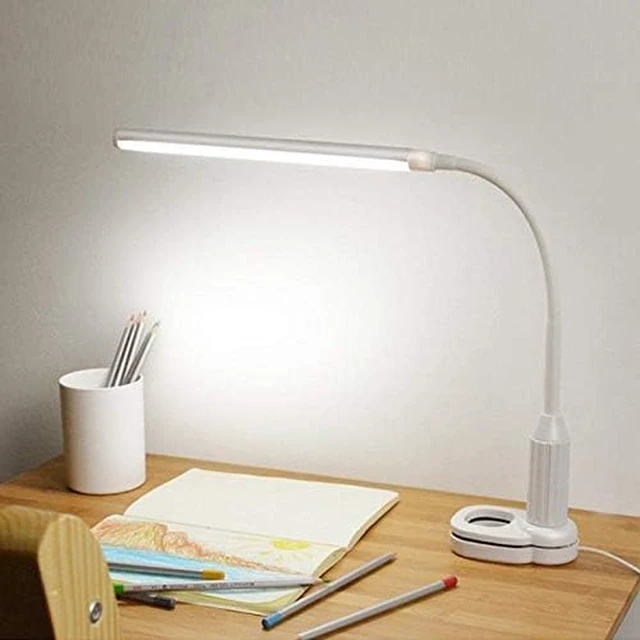 Alt view image 4 of 6 - Small Black Table Lamp Clip Mini Book Clip Touch Stepless Dimming