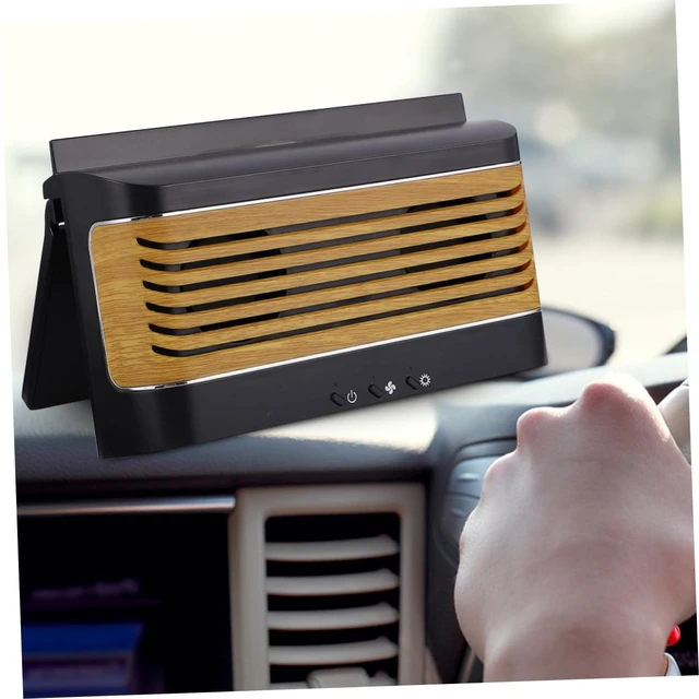Alt view image 6 of 7 - Solar Car Window Exhaust Fan 4000mAh USB Charging Dual Mode