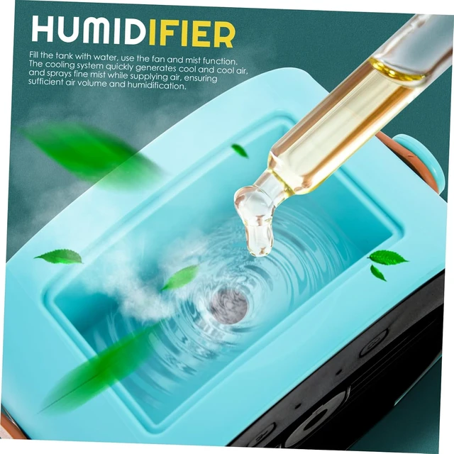 Alt view image 5 of 7 - Hemobllo 1set Portable Usb Misting Fan Mini Desktop Cooler for Office Travel Home Lightweight Low-noise Design for Refreshing Relief for and Workspaces