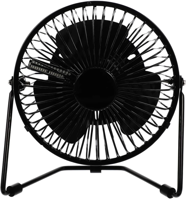 Main image of Angoily Mini Portable USB Fan with Clock and Temperature Display Personal Cooling Fan for Home Office and Travel Compact Design with Easy Off