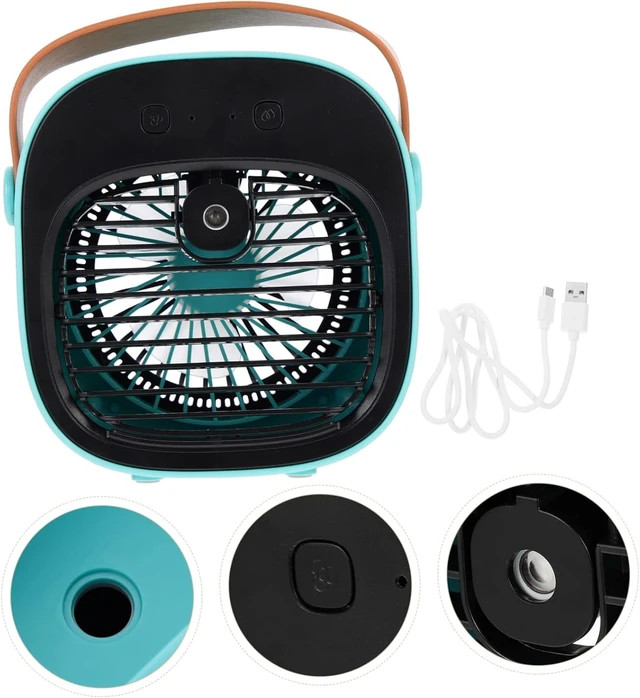 Alt view image 3 of 7 - Zerodeko 1set Convenient Usb Mini Desktop Fan Portable Cooling Air Fan Water Tank for Office Dormitory and Travel Low Noise for Comfortable Sleep and Work