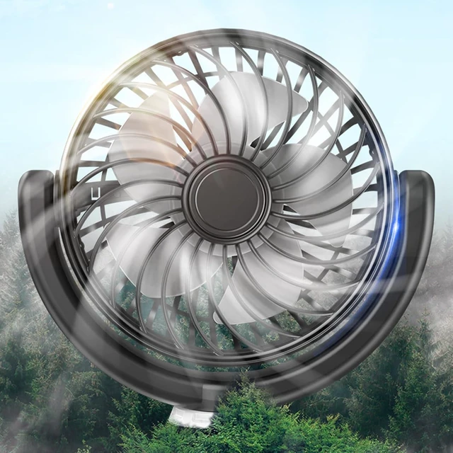 Alt view image 5 of 7 - Lightweight Double Head Car Fan 3-Speed Adjustable Suitable For Long Road Trips Easy Installation Effective Cooling