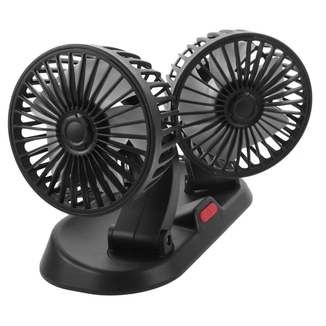 Alt view image 3 of 7 - Zerodeko 2pcs Dual- Car Fan Portable Cooling Fan for Car Dashboard Usb Powered for Trucks Low Noise Easy Installation Strong Wind for Backseat Use
