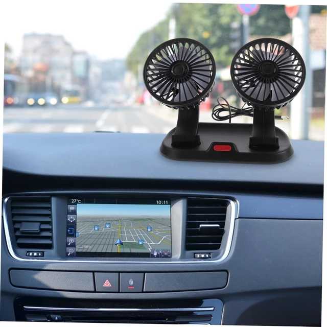 Alt view image 5 of 7 - Zerodeko 2pcs Dual- Car Fan Portable Cooling Fan for Car Dashboard Usb Powered for Trucks Low Noise Easy Installation Strong Wind for Backseat Use