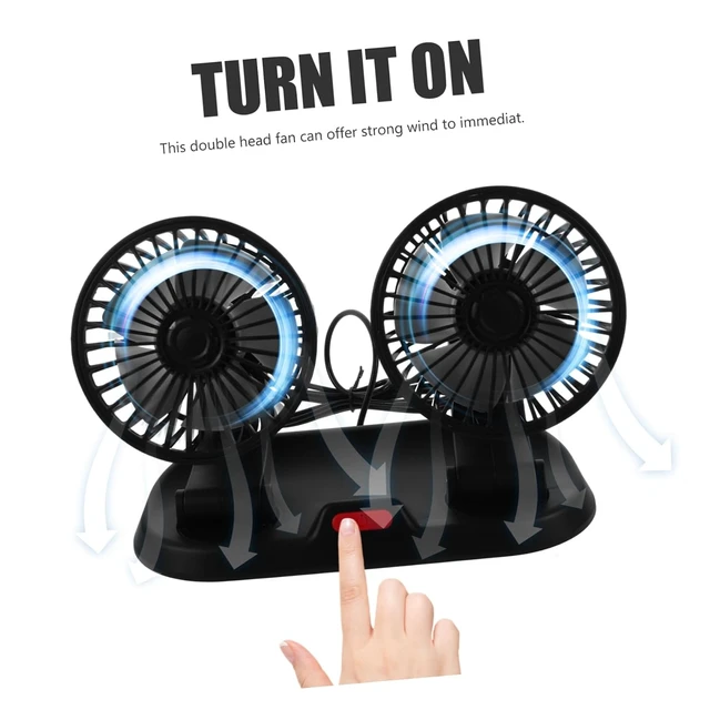 Alt view image 7 of 7 - Zerodeko 2pcs Dual- Car Fan Portable Cooling Fan for Car Dashboard Usb Powered for Trucks Low Noise Easy Installation Strong Wind for Backseat Use