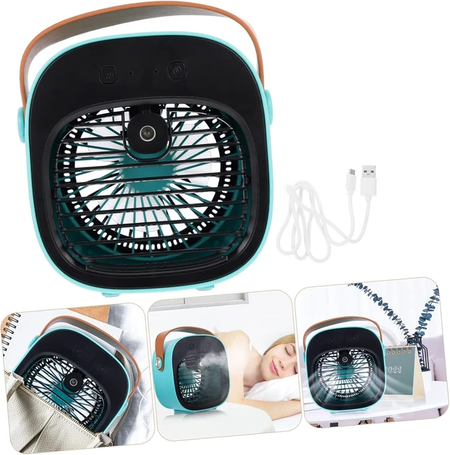 Alt view image 7 of 7 - Zerodeko 1set Usb Rechargeable Desktop Cooling Fan Air Circulator for Home Office Dormitory Car Compact Design Speed Settings Portable Fan