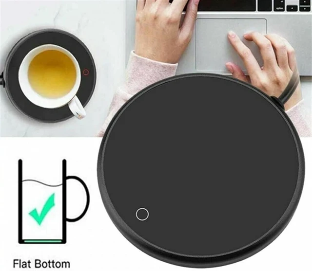 Alt view image 4 of 7 - Warmer Cup Pad USB Coffee Cup Pad Metal Heating Coaster Office Constant Temperature Water Cup Warmer Heater Pad Heating Base Insulation Bas (Color : Gold) (Gold)