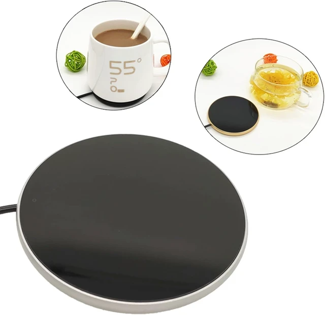 Alt view image 3 of 7 - Warmer Cup Pad USB Coffee Cup Pad Metal Heating Coaster Office Constant Temperature Water Cup Warmer Heater Pad Heating Base Insulation Bas (Color : Gold) (Gold)