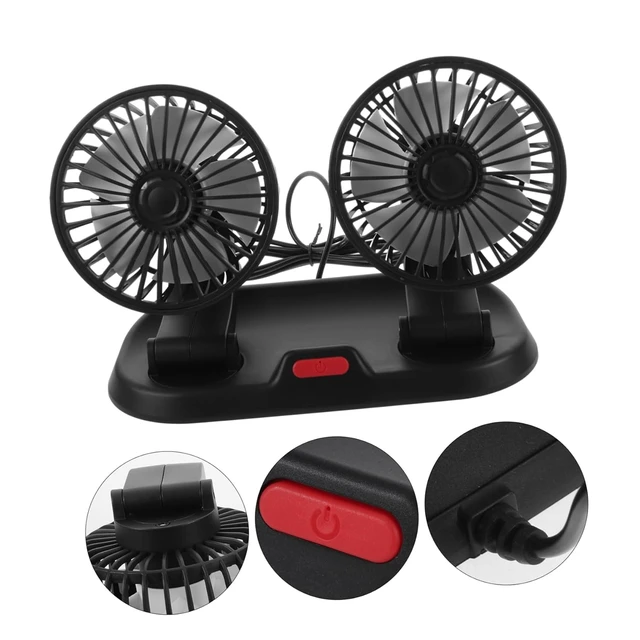 Alt view image 2 of 7 - ABOOFAN 2pcs Rotating Car Fan Cooling Fan for Car Auto Truck Heads Sturdy Light Easy Installation