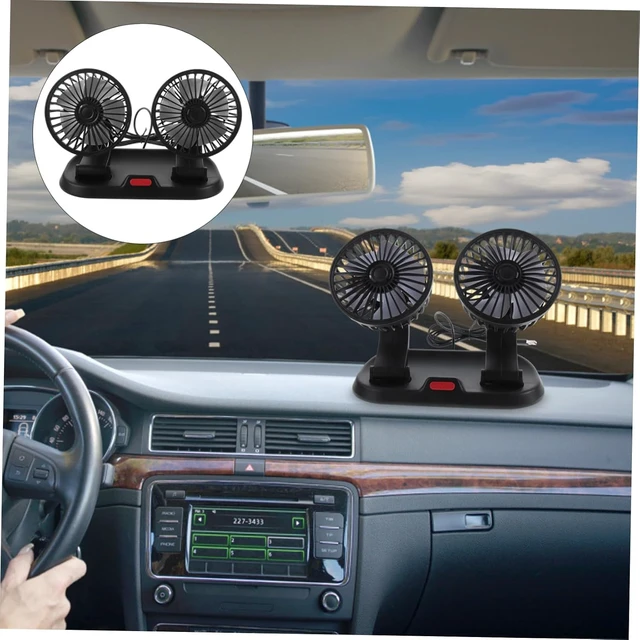Alt view image 5 of 7 - ABOOFAN 2pcs Rotating Car Fan Cooling Fan for Car Auto Truck Heads Sturdy Light Easy Installation