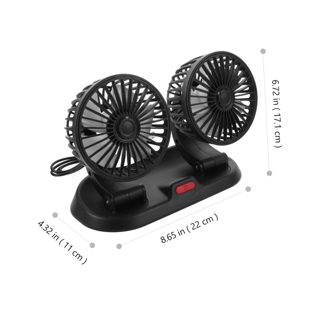 Alt view image 6 of 7 - ABOOFAN 2pcs Rotating Car Fan Cooling Fan for Car Auto Truck Heads Sturdy Light Easy Installation