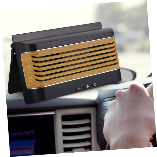 Alt view image 4 of 7 - Solar Powered Car Exhaust Fan Black 4000mAh USB Charging