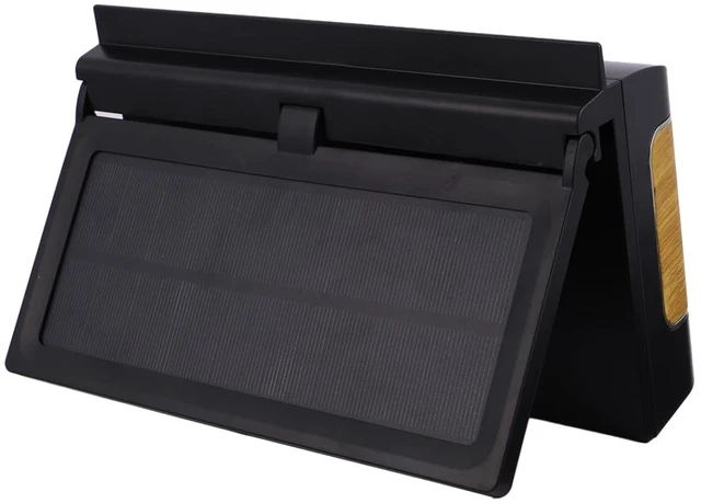 Main image of Solar Powered Car Exhaust Fan Black 4000mAh USB Charging