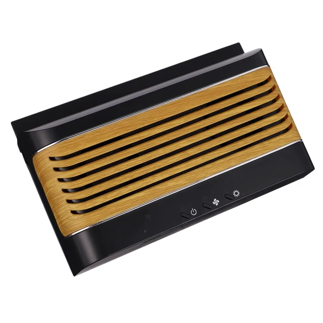 Alt view image 7 of 7 - Solar Powered Car Exhaust Fan Black 4000mAh USB Charging
