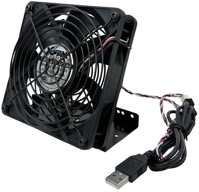 Main image of Nagao Seisakusho NBROS USB Cooling Fan with Stand - 4.7 inches (120 mm) Desktop Fan Spot Cooler NB-USBXFAN-STAND01