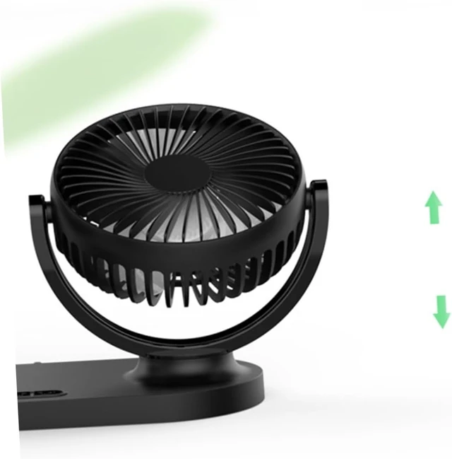 Alt view image 2 of 7 - ARTIBETTER Double Headed Car Fan Portable Adjustable Cooling Fan for Vehicle and Truck Black Dual Head Air Circulator for Backseat Use