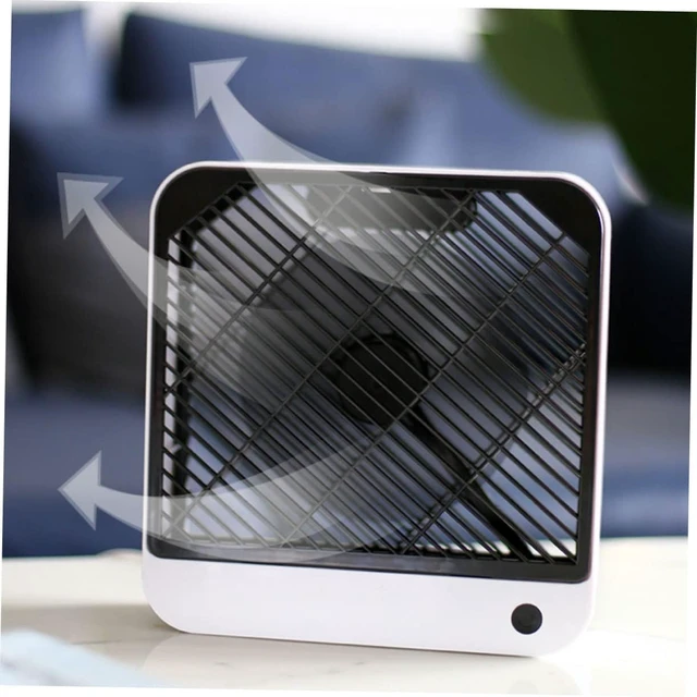 Alt view image 4 of 7 - Garneck 1pc Usb Mini Desk Fan Quiet Rechargeable Battery Operated Fan for Home Office and Dorm Use Portable Cooling Long Battery Life White