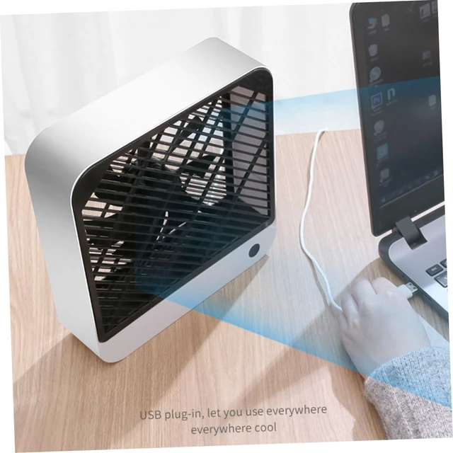 Alt view image 5 of 7 - 1pc Usb Mini Desk Fan Quiet Cooling Fan for Dormitories Home Office Usb-powered Healthy Materials Aesthetic Design Compact for Personal Use