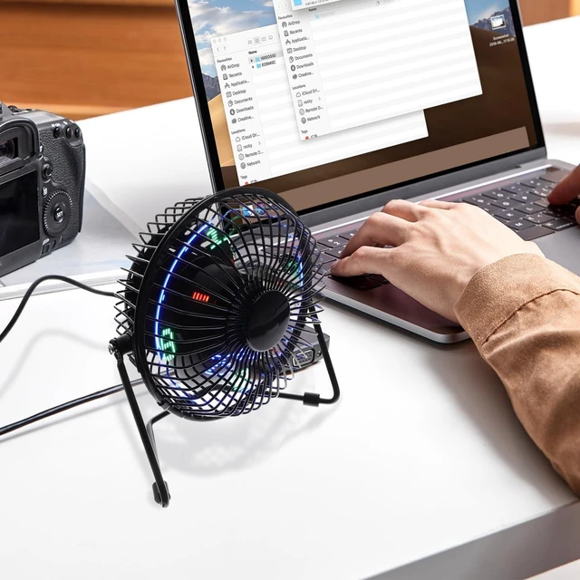 Alt view image 7 of 7 - Personal Fan Temperature Display Fan Portable Cooling for Home Office Dorm Study Library