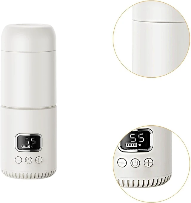 Alt view image 2 of 7 - Portable Water Warmer Rechargeable Water Warmer Keep Warm for 12Hrs Electric Insulation Kettle for Travel on The Go Household, 10000mah