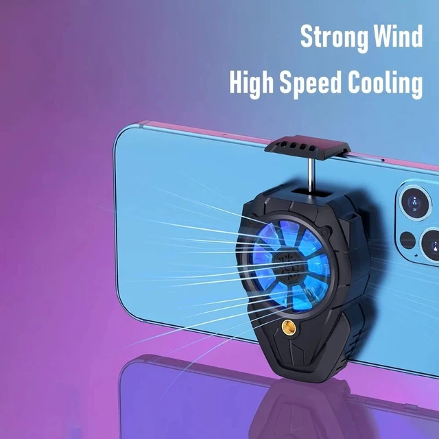 Alt view image 3 of 7 - Smart Phone Cooling Fan Radiator 3 Speed Adjustable for Mobile Gaming Gamepad Portable Universal Cooler Heat Sink