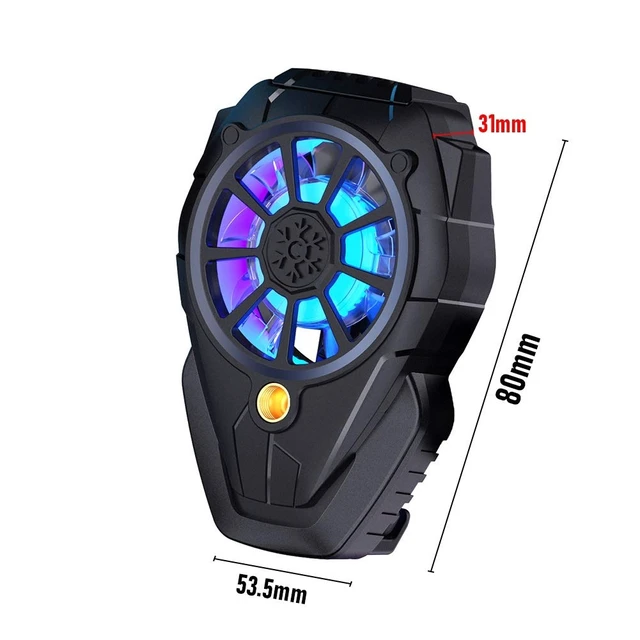 Alt view image 2 of 7 - Smart Phone Cooling Fan Radiator 3 Speed Adjustable for Mobile Gaming Gamepad Portable Universal Cooler Heat Sink